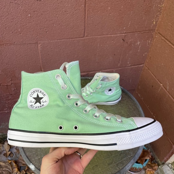 New Converse All Star Light Green High Top Sneakers Size 10.5 Women’s - Picture 11 of 15